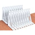 20 Pack L6 x H 4" White Heavy Duty Shelf Brackets with Screws Metal Shelf Brackets Shelf Support Angle Brackets for Shelves L Brackets Heavy Duty Floating Shelf