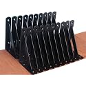 20 Pack L6 x H 4" Black Heavy Duty Shelf Brackets with Screws Metal Shelf Brackets Shelf Support Angle Brackets for Shelves L Brackets Heavy Duty Floating Shelf