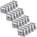 20 Pack Labelife M-K231 Replace for Brother P Touch M Tape 12mm 0.47 White