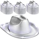 Tisancy 20 Pack Lights Cowboy Cowgirl Hat LED Flashing Light Up Hat for Western Bachelorette Party Wedding Bridal