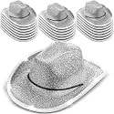 Tisancy 20 Pack Lights Cowboy Cowgirl Hat LED Flashing Light Up Hat for Western Bachelorette Party Wedding Bridal