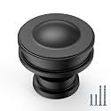 20 Pack Matte Black Cabinet Knobs, Black Kitchen Knobs