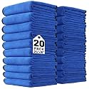 20 Pack Microfiber Towels for Cars, 24" x 16" Dual-Sided Car Drying Towel
