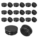 M METERXITY 1-1/2"(38mm) ID Hole Plug Tubing End Cap Round Plastic 20pcs