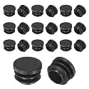 M METERXITY 11/16"(17mm) ID Hole Plug Tubing End Cap Round Plastic 20pcs