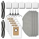 (20 Pack) T20+, T25+, T30+ Replacement Parts Compatible with Airrobo T20+, T25+, T30+ Robot Vacuum Cleaner, 2 Roller Brush, 4 Side Brushes, 5 Dust Bags, 5 HEPA Filters, 4 Mop Pads, Accessories Kit