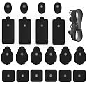 20 Pack TENS Unit Electrode Pads with Wire Cable Combination Set. Reusable Premium Hydrogel Self-Adhesive TENS Unit Replacement Pads, Compatible with Belifu, AVCOO, NURSAL, TENS 7000, AUVON, Neocarbon
