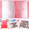 20 Pages / 80 Pockets Stamps and Dies Storage Album Book Organizer Folder, Plastic Large Sticker Photo Storage Album Bags for Cutting Dies Stencil Stamp Crafts DIY Scrapbooking 7x5.1inch/Pocket (Red)
