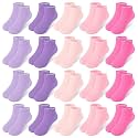 20 Pairs Boys Ankle Socks, Unisex Low Cut School Socks Ages 1-14