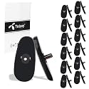 12 Pairs Upgraded Soft Silicone Replacement Nose Pieces for Ray-Ban Aviator RB3025 | RB3044 | RB3026 | RB3030 | RB3211 | RB3362 | Clubmaster Sunglasses, Anti-Slip, Clip-on Nose Pads - Black