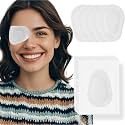 20 Pcs Adhesive Eye Patches for Adults Kids, Medical Eye Patch Disposable Breathable Eyepatch for Amblyopia Lazy Eye Latex Free Adhesive Bandages for Children, 3.3×2.3 inches White