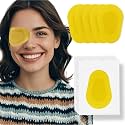 20 Pcs Adhesive Eye Patches for Kids, Medical Eye Patch Disposable Breathable Eyepatch for Amblyopia Lazy Eye Latex Free Adhesive Bandages for Children, 3.3×2.3 inches inches Yellow
