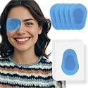 20 Pcs Adhesive Eye Patches for Kids, Medical Eye Patch Disposable Breathable Eyepatch for Amblyopia Lazy Eye Latex Free Adhesive Bandages for Children, 3.3×2.3 inches Blue