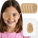 20 Pcs Adhesive Eye Patches for Kids, Medical Eye Patch Disposable Breathable Eyepatch for Amblyopia Lazy Eye Latex Free Adhesive Bandages for Children, 2.95 × 1.97 inches, Nude Color
