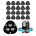20 PCS Appliance Wheels Casters for Kitchen Appliances on the Counter,Small Appliance Rollers/Sliders for Coffee Maker,Stand Mixers, Air Fryers（Black）