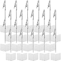 20 Pcs Cube Base Memo Clip Holder with Alligator Clip, White