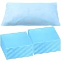 Tudomro 20 Pcs Disposable Pillow Case Covers Disposable Pillow Covers Travel Single Use Pillowcase Non Woven Fabric for Hospitals Hotels Home Bedroom Bedding Supplies, 32 x 20 Inches(Light Blue)