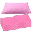 Tudomro 20 Pcs Disposable Pillow Case Covers Disposable Pillow Covers Travel Single Use Pillowcase Non Woven Fabric for Hospitals Hotels Home Bedroom Bedding Supplies, 32 x 20 Inches(Pink)