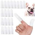 20 PCS Dog Toothbrush Pet Toothbrushs Finger Toothbrushs cat Too thbrush Washable &amp; Comfortable &amp; Durable 1 Set for 2 Fingers(20)