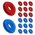 20 PCS Glad Hand Seals, Rubber High Temperature Resistance Handshake Valve Gasket, Air Hose Glad Hands Grommets Tight Fit Gasket, for Semi Trucks Trailers Brake Air Hose (Red &amp; Blue)