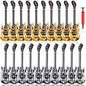 20 Pcs Inflatable Guitars 21 Inch Small Blow up Guitar, Gold and Silver