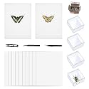 20 PCS Insect Specimen Tools Kit 4 Clear Display Case Box 10 Sheets Thin Tracing Paper 2 Butterfly Mounting EVA Foam Pinning Board 200 Pins 2 Tweezers 1 Scissors Kits for Bugs Collection