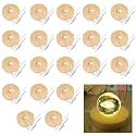 20 Pcs LED Light Base Wooden Stand for Glass Crystal Resin