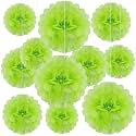 20 PCS Light Green Tissue Paper Pom Poms, Tissue Pom Poms Flowers, Sizes of 6", 10", 12", 14" Hanging Paper Flower Ball for Wedding, Birthday, Halloween, Christmas, Baby Shower Party Decor