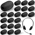 20 Pcs Mini Mic Foam Windscreen Covers, 5 x 36 mm, Black
