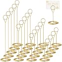 20 Pcs Table Number Holders 4/6/8/10 Inch Place Card Holder, Gold