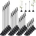20 Pcs Table Number Holders for Wedding, 4/6/8/10 Inch,Black