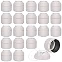 20 Pcs Tea Tin Canister, Airtight Double Lids 2.5 Fl oz, White