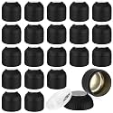 20 Pcs Tea Tin Canister, Airtight Double Lids 2.5 Fl oz, Black