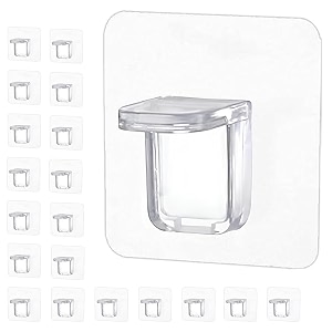 20 Pieces Adhesive Partition Hook No Drill