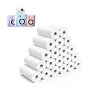 20 Rolls Instant Print Camera for Kids Refill Print Paper - Hikkon Thermal Print Paper Rolls Photo Print HD Printing for Most Kids Instant Camera(White)