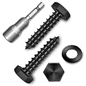 (20-Set) 1/4 x 1-1/4" Lag Screws, Stainless Steel Heavy Duty Hex Head Lag Bolts for Wood, Commercial/Industrial Grade 1/4 Bolts, Mounting Screws Bolts Kit, Black Oxided by Marysino