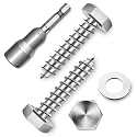 (20-Set) 1/4 x 1-1/4" Lag Screws, Stainless Steel Heavy Duty Hex Head Lag Bolts for Wood, ASME B18.2.1 Commercial/Industrial Grade Mounting Screws Bolts Kit by Marysino