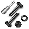 (20-Set) 5/16 x 1-1/4" Lag Bolts, Stainless Steel Heavy Duty Hex Head Lag Screws for Wood, Commercial/Industrial Grade 5/16 Bolts, Mounting Screws Bolts Kit, Black Oxided by Marysino