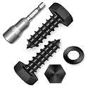 (20-Set) 5/16 x 1 Lag Screws, Stainless Steel Heavy Duty Hex Head Lag Bolts for Wood, Commercial/Industrial Grade 1/4 Bolts, Mounting Screws Bolts Kit, Black Oxided by Marysino