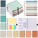 20 Set Employee Appreciation Gift Bulk Weekly Planner Notebooks to Do List Spiral Notebook Journal with Ballpoint Pen, Sticky Note for Office Teacher Student Thank You Gift(Bright Color)