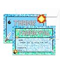20 Thank You Cards With Envelopes, Gaming Greeting Cards Gifts For Kids Boys Girls, Blank Thank You Note For Birthday Wedding Baby Shower Bridal Shower Graduation, 12