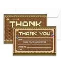 20 Thank You Cards With Envelopes, Gaming Greeting Cards Gifts For Kids Boys Girls, Blank Thank You Note For Birthday Wedding Baby Shower Bridal Shower Graduation, 18