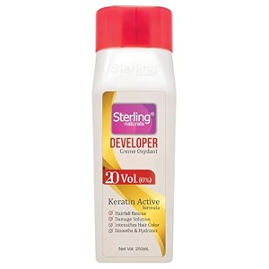 20 volume hair developer 6  professional crme oxidant with keratin active  250ml  gentle hairfall rescue color enhancement amp damage protection