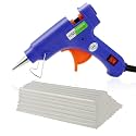 20 WATT 7MM Glue Gun with ON Off Switch and LED Indicator (Free 22 Transparent Glue Sticks/Color_Blue)