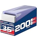 200 Card Sleeves Top Loaders for Cards, 35pt 3"x4" Clear (100Soft+100Hard)