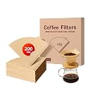 200 Count Coffee Filters #2, Unbleached Cone Coffee Filters 2-4 Cup