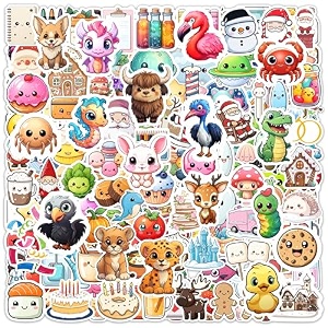 200 cute stickers for girls kawaii laptop vinyl self-adhesive sticker for adults multicolor stickers for laptop journal guitar mobile - waterproof residue free