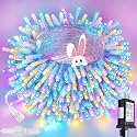 200 LED Connectable String Lights, 66FT Easter Pastel Lights Outdoor Indoor