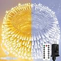 200 LED Connectable String Lights with Remote, Warm White to Cool White