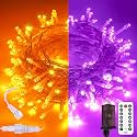 200 LED Connectable String Lights with Remote, Halloween Lights Outdoor